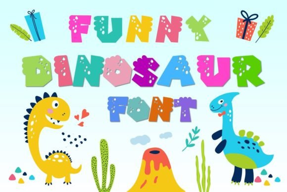 Funny Dinosaur Font for Creative Projects