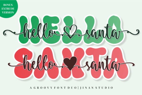 Hello Santa Duo Font for Creative Projects