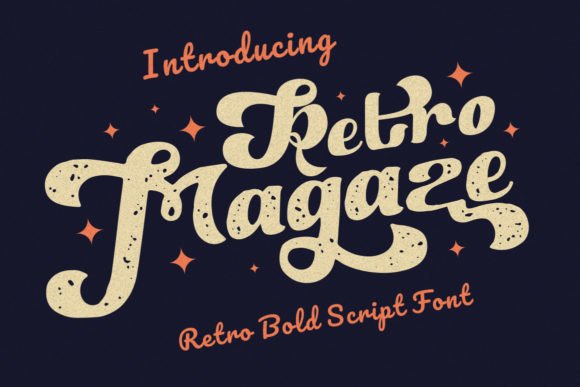Retro Magaze Font for Creative Design