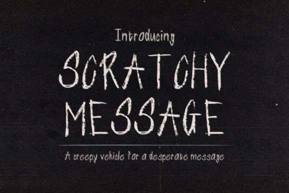 Scratchy Message Font for Web Design