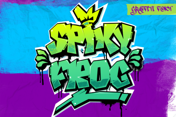 Spiky Frog Font: A Graffiti-Style Display Typeface for Creative Projects